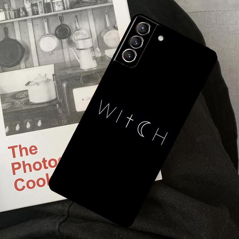 

Halloween Witch Cat Phone Case For Samsung Galaxy S22 S23 S24 Ultra S20 S21 S24 FE S9 S10 Plus Note 10 20 Ultra Galaxy S22Ultra