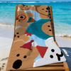 Cartoon Quokka Brand D-dinotaeng-S Towel Sports Quick Dry Travel Camping Gear Sandproof Soft Light Large Beach Towel