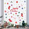 Christmas wall stickers featuring Christmas candy and removable wallpaper for interior Merry Christmas decor for living and balls, canes, socks,