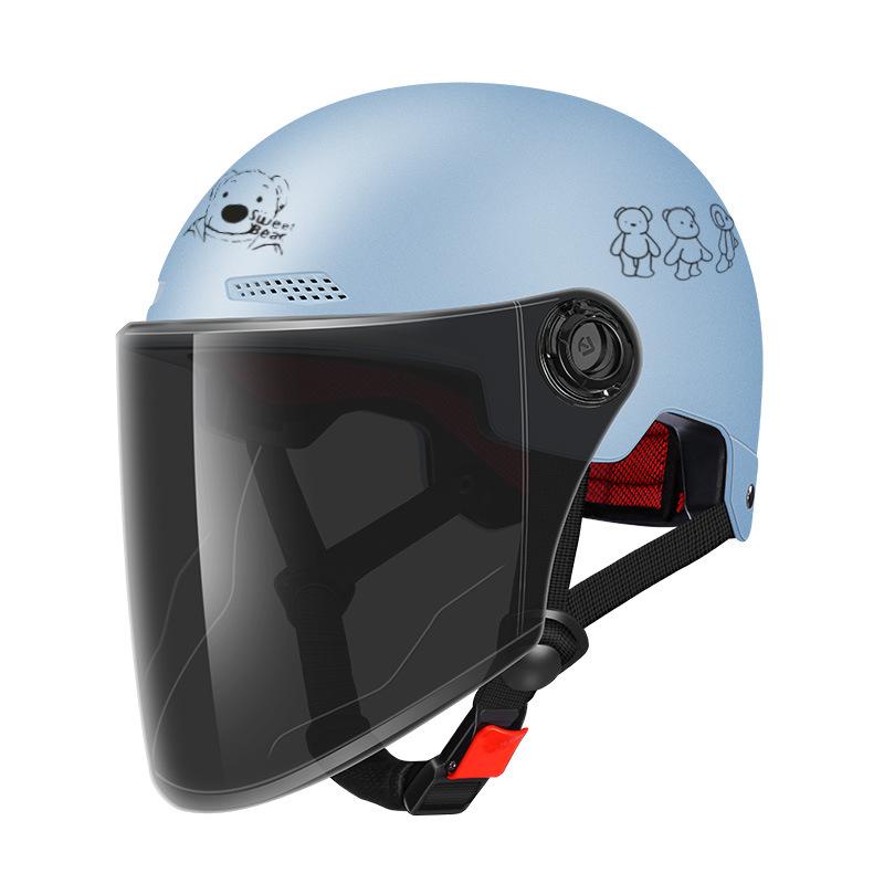 

Велосипедный шлем Электромобиль Женский Осенне-зимний Теплый Мотоциклетный Мужской Защитный шлем Летний Четыре сезона Половина шлема One size (53-61CM) Velcro adjustment