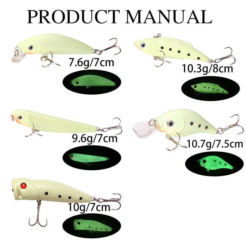 Minnow Luminoso Pencil Popper VIB Esca da Pesca Simulazione