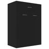 Flur Schuhschrank, Doppeltür-Aufbewahrungssschrank mit Schubladen, schwarz 60x35x84 cm, aus Holzwerkstoffen