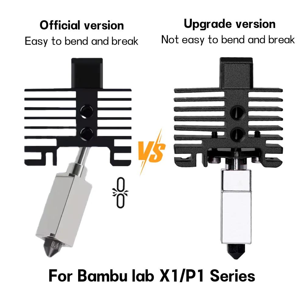 Complete Hotend Assembly Hotend For Bambu Lab X1 X1C P1P P1S with Fan Upgrade 2.0 with Nozzle Complete Bamboo Lab X1 Carbon