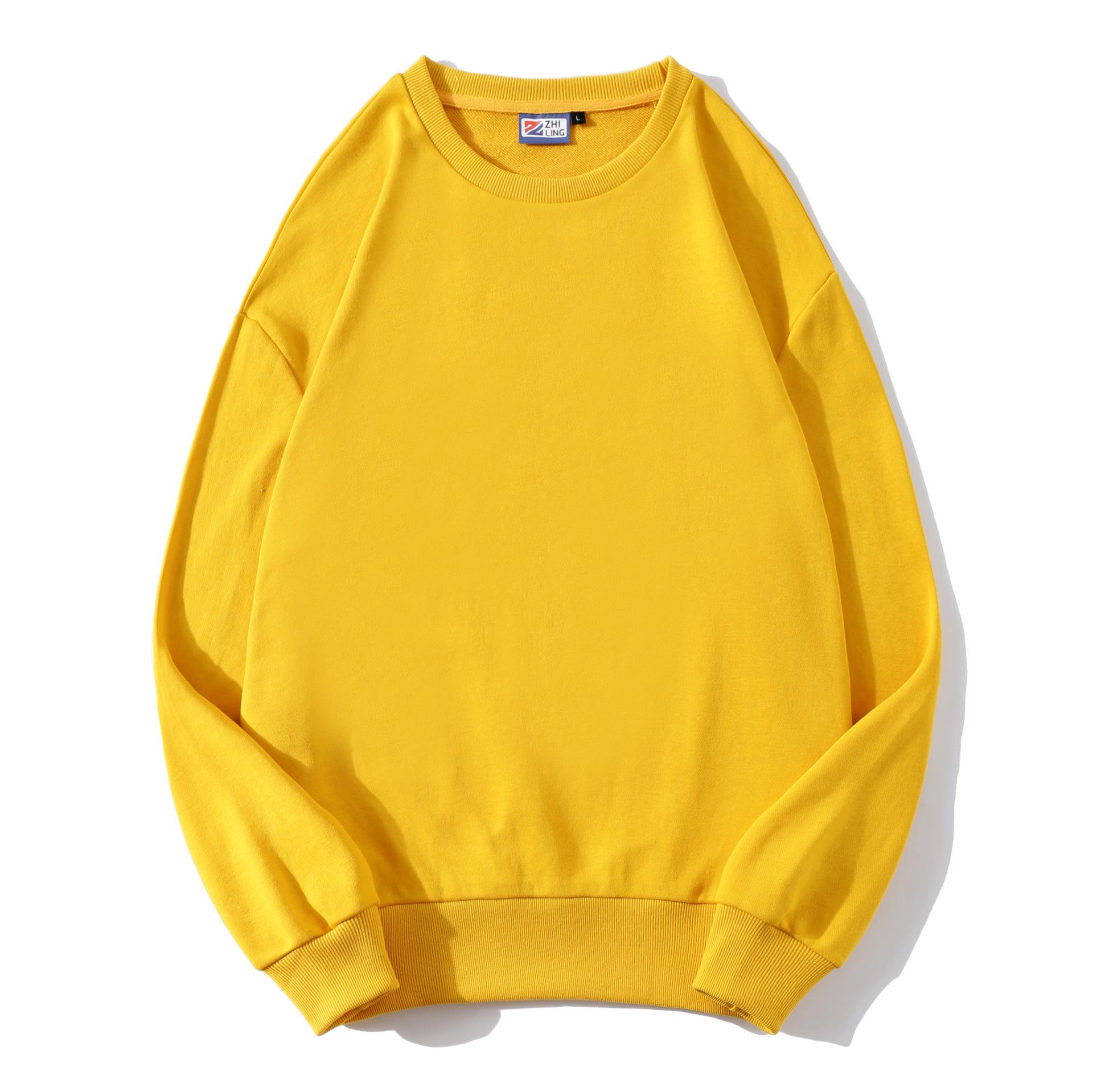 

Spring new thickened sweatshirt advertising shirt crew neck long sleeve dropped shoulder trendy workwear sweatshirt men XXXXL жовтий