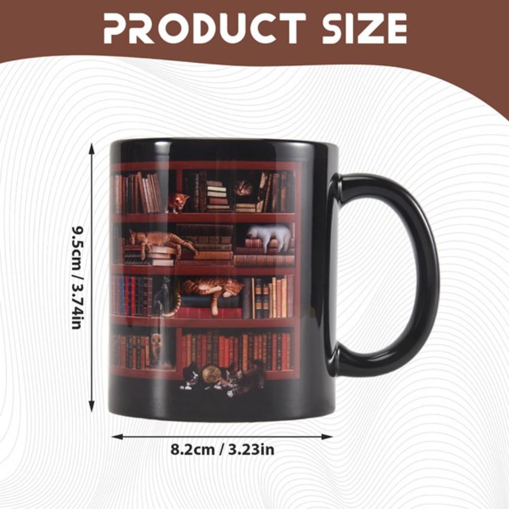 Black Mug Bookshelf Ceramic Coffee Mug Mug Men's Toolbox Ceramic Mug