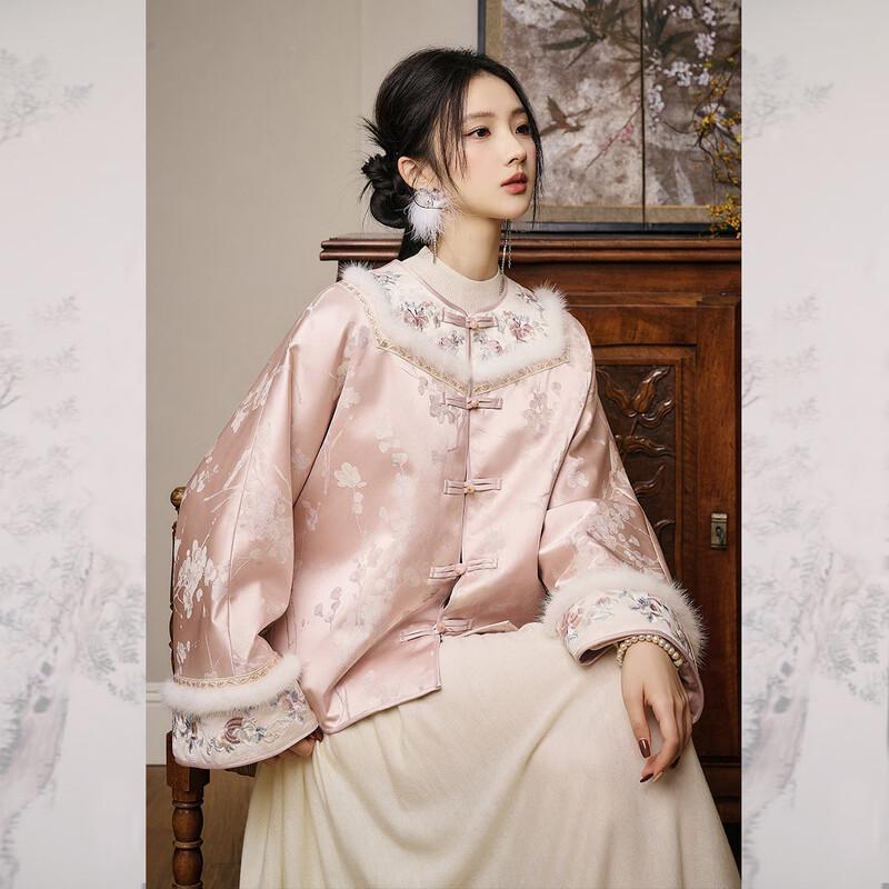 

JK&JS Embroidered Cloud-Shoulder New Chinese Style Winter Coat XL