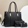 2026 New Women's Solid Color Three-piece Fashion Atmospheric Shoulder Bag Large Capacity Crossbody Women's Bag Straight Hair