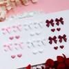 1 Box Mixed Valentine's Day 3D Nail Art Charms with Wine Red Love Heart Nail Accessories Pink Ribbon Bow Nail Art Decoration DIY Design Supplies