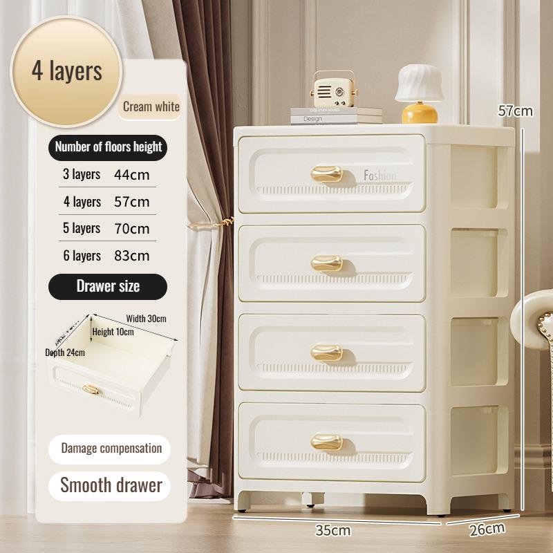 Home Storage Cabinet Multi-layer Drawer Storage Cabinet Snack Toys Chest of Drawers Bedside Table Plastic Storage Cabinet