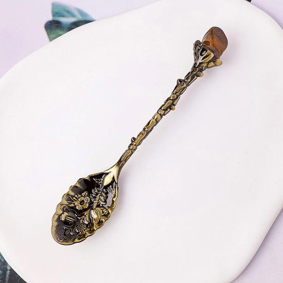 Koffielepel Kristallen Kop Vintage Dessertlepel Ergonomische Handgreep Tafelgerei voor Precieze Kruiding Serveren van Desserts Elegante Keukengerei