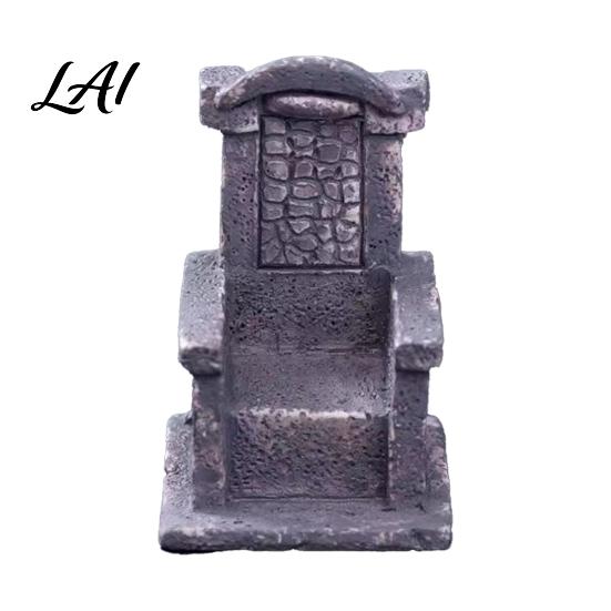 Small Horror Statue Decor Halloween Miniature Resin Ornaments Micro Landscape Desktop Decor Secret Room Scenery Scene Accessories for Fish