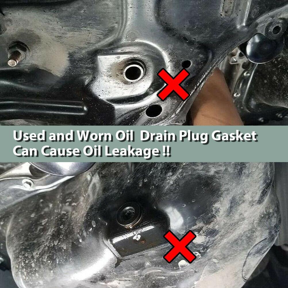 Set of Ten Oil Drain Washers Compatible with Various Toyotas and Lexuses