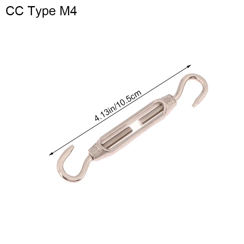 1Pc Oc/Oo/Cc Type M4 M5 M6 M8 Stainless Steel 304 Adjust Chain Rigging Hooks Eye Turnbuckle Wire Rope Tension Device