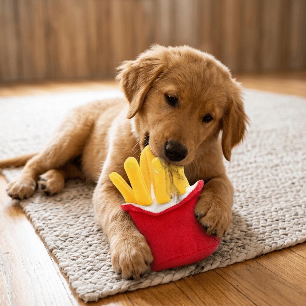 Cute Plush Dog Toy Soft Plush Dog Chew Toy Fast Food Dog Toy Dog Boredom Relief