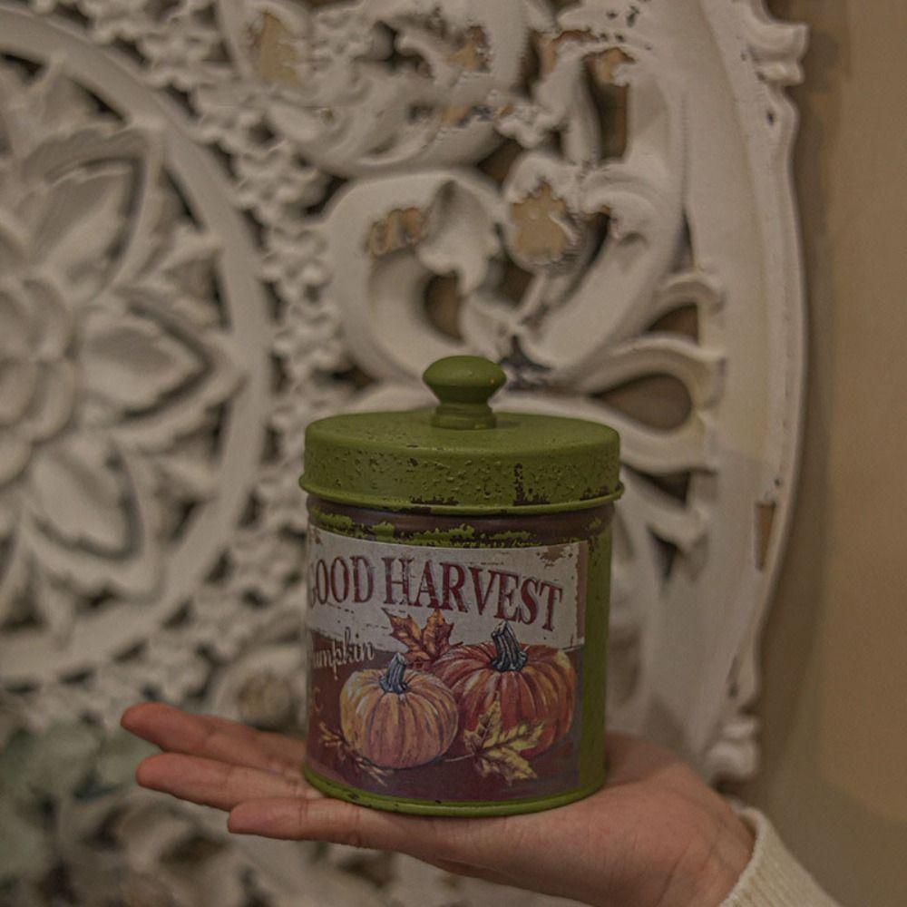 

Retro Cereal Nuts Jars Durable Coffee Storage Tank Sundries Box Iron Storage Jar Home Decor красный