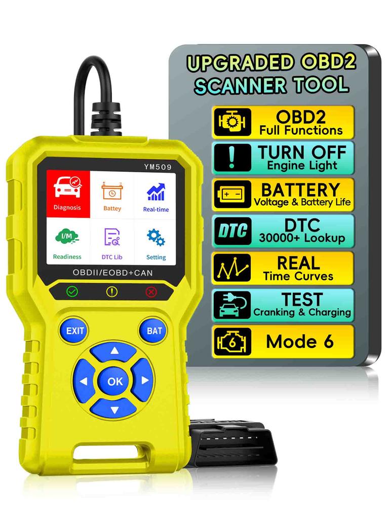 OBD2 Scanner Diagnostic Tool, Check Engine Light Code Reader with Reset OBDII/EOBD Car Scanner Diagnostic Tool