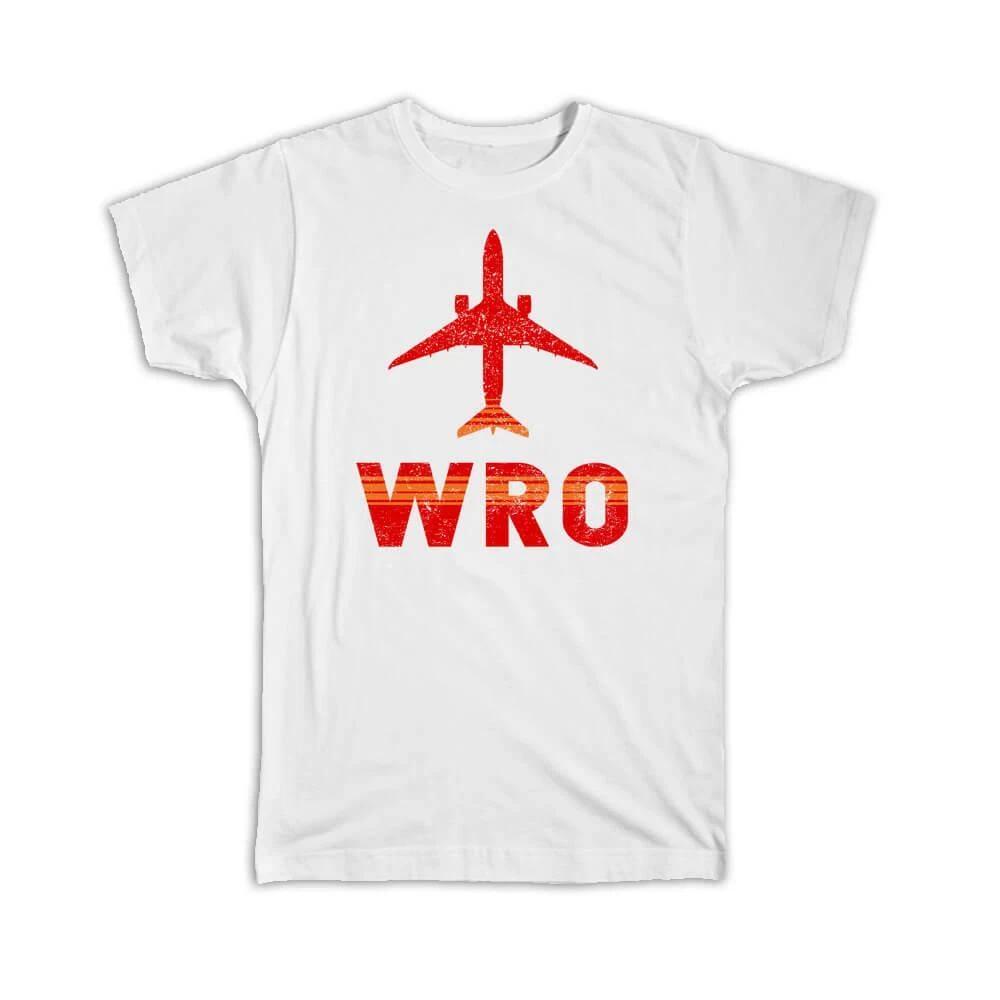 

Gift T-Shirt : Poland Copernicus Airport Wroclaw WRO Travel Airline Pilot L
