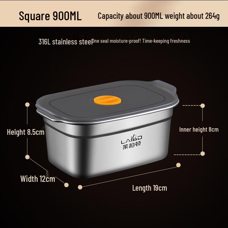 Laibodon 316L Stainless Steel Micro-Vacuum Food Storage Containers