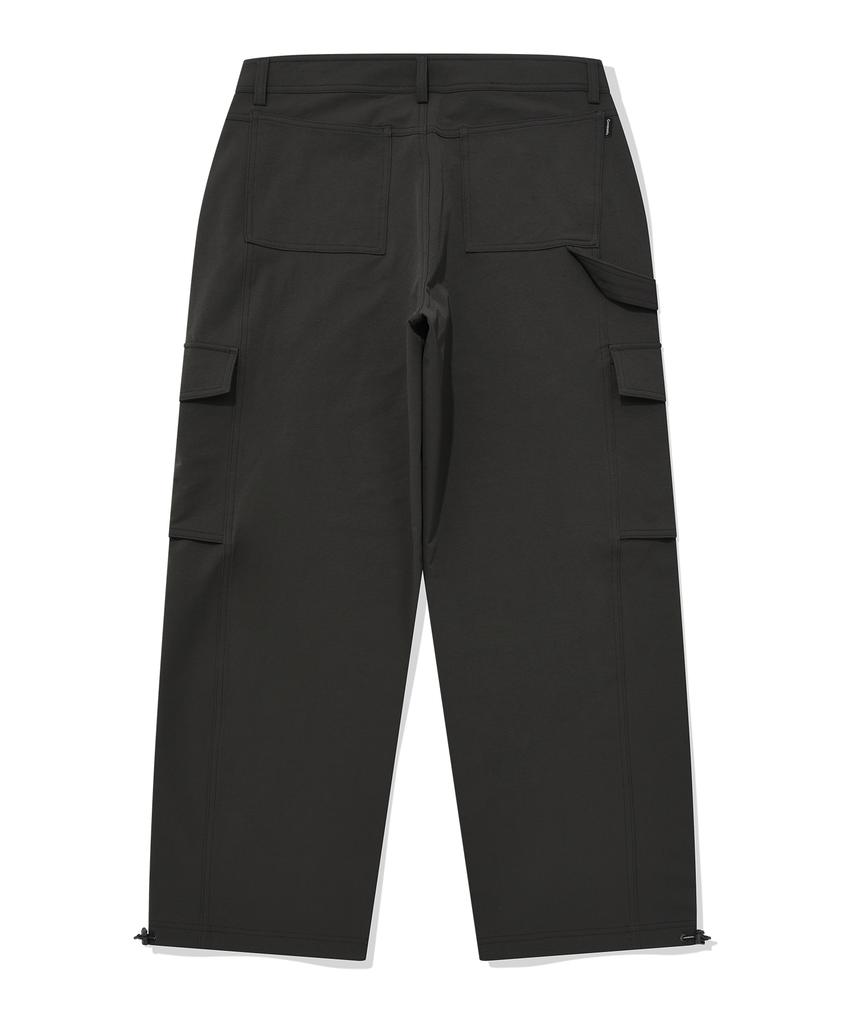 COVERNAT Fleece-Lined Cargo Wide Pants Charcoal