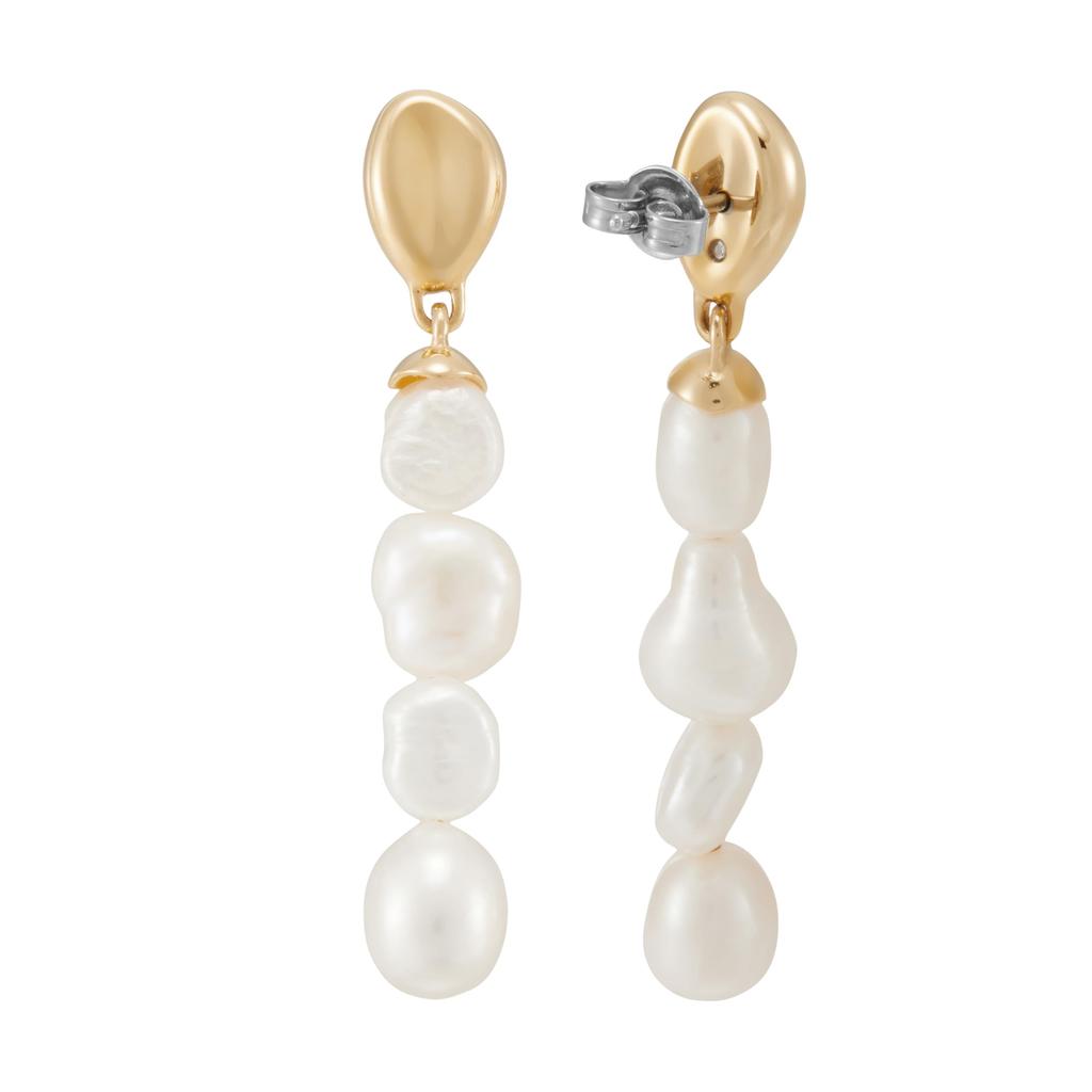Skagen Women's Agnethe Pearl White Freshwater Pearl Drop Earrings, SKJ1827710
