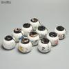 Hand Painted Ceramic Sealed Can Mini Portable Travel Storage Tank Tea Caddy Kitchen Spice Jar Food Container