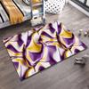 Abstract Purple and Gold Swirl Pattern Carpet for Modern Living Rooms Suitable for use as an anti-slip for living room bedroom sofas