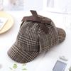 Double-Cap Brim Ear Protection Cap All Seasons Baseball Cap Vintage Detective Cap  Women