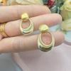 French Retro Oval Cutout Metal Earrings – Luxury High-End Fashion Jewelry for Women