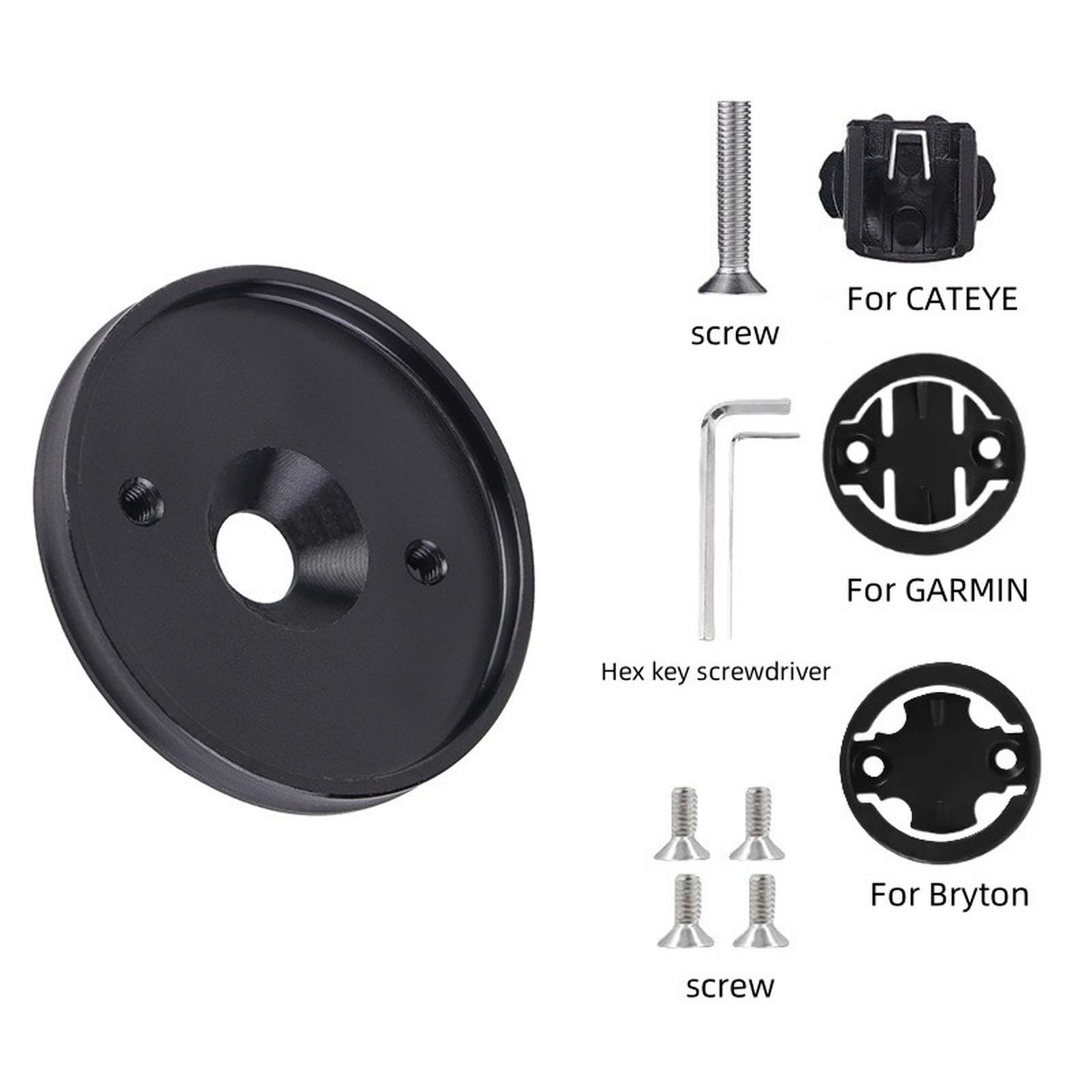 

Stem Top Cap Mount Aluminum Alloy Bike Computer Holder for Bryton one size чёрный