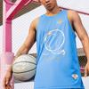 Li Ning Badfive Série Sept Collaboration Villes Sweat à capuche Imprimé Graphique Évacuation de l'Humidité Coupe Ample Maillot de Basket Homme jersey Bleu Golfe AAYT777-2