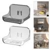 2Pcs Clearly plastic Soap Dish Modern Waterproof Soap Holder Easy Installation Bathroom Essential Shelf Kitchen Friendly