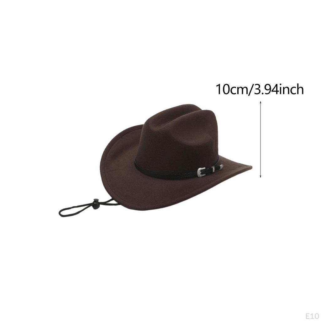 Classic And Trendy Western Cowboy Hat with Adjustable Cord for Shows Carnivals