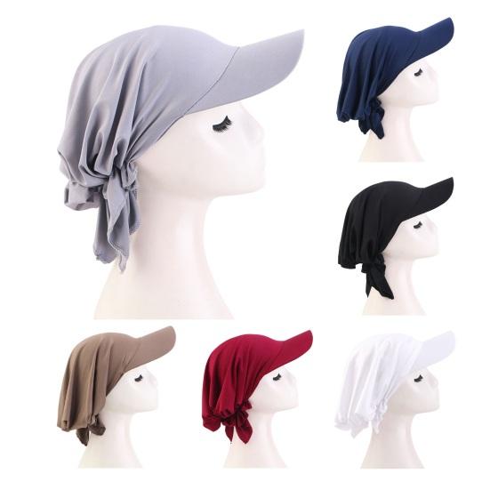 Women Turban Hat, Ethnic Style Sun Protection Hat with Widened Brim, Toe-Cap Fit Sun Hat for Outdoor Activities Hiking Beach Travel