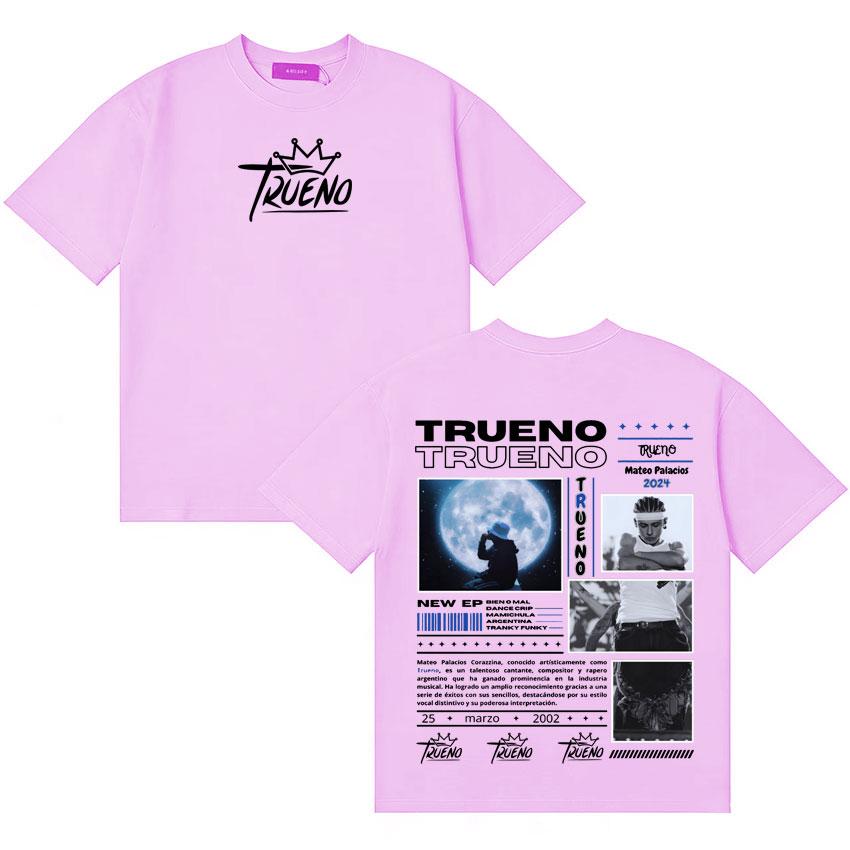 Rapper Trueno Harajuku Graphics Short Sleeve Tee Shirt Unisexs Womens Cotton Summer Clothing Popluar Oversized Y2K Tshirts Unisex