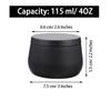 24 Pieces 4 Ounce Metal Candle Cans 115 mL Lid Metal Storage Tins Containers for Storing Spices/ Candies/ Lip Balm/ Candles