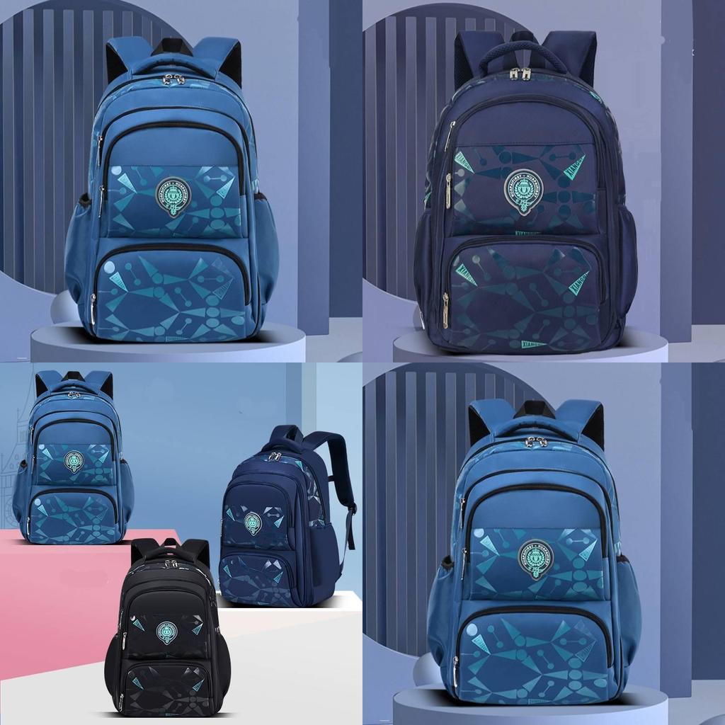 Trendy Korean Style Casual Children's Backpack For Grade 1 To 6 Lightweight Nylon School Bag