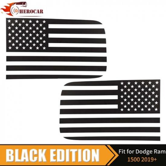 2PC Rear Window Glass Trim Stickers Decal Cover Decor For -25 Dodge RAM 1500