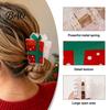 Exquisite Gift for Friends Christmas Hair Claw Clip Women, Acrylic Festive Accessories with Elk Santa Snowflake Durable Clips Patterns, Non
