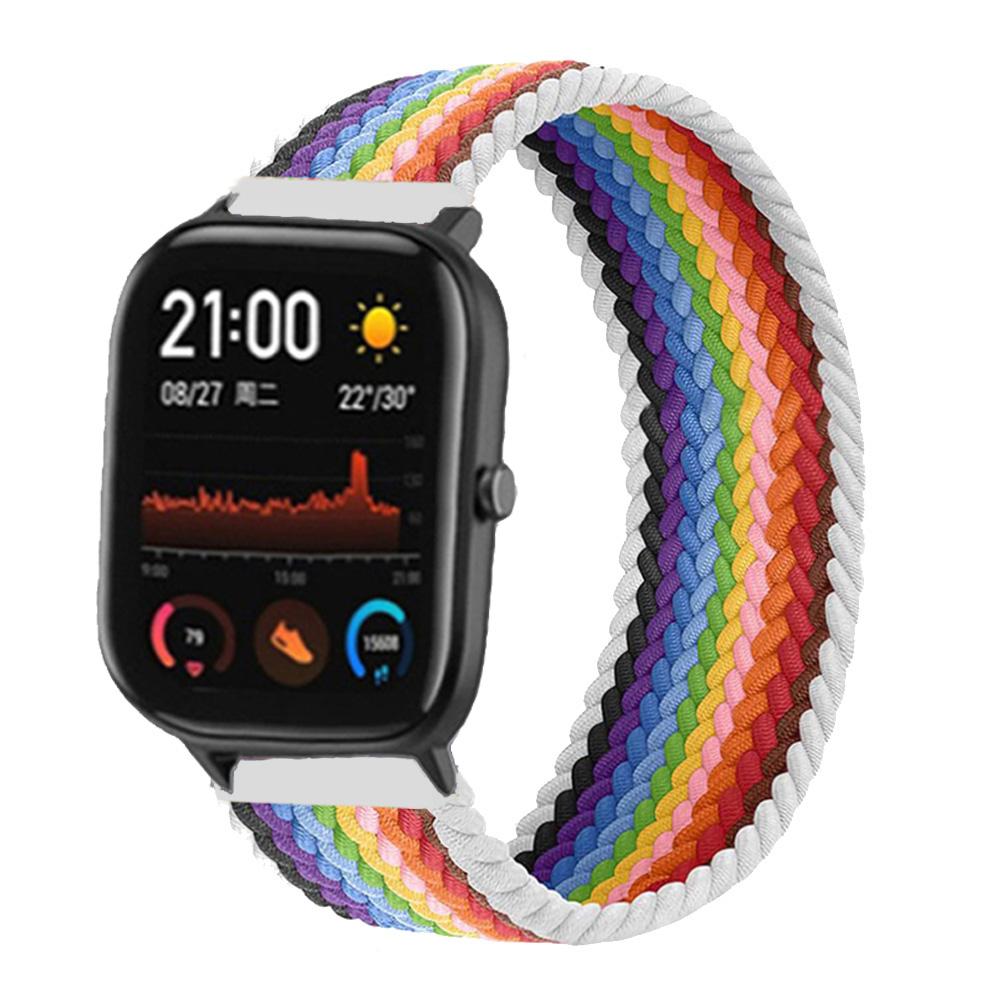 20mm 22mm Uhrenarmbänder für Amazfit GTS/4/3/2/2e/GTS2 Mini/GTR 4/3 pro/GTR2/2e/2 Geflochtenes Solo-Loop-Armband Amazfit bip 6 5 Band
