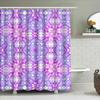Purple Watercolor Shower Curtain with Kite Pattern for Bathroom Decor Modern Home Decor Bath Mat Set