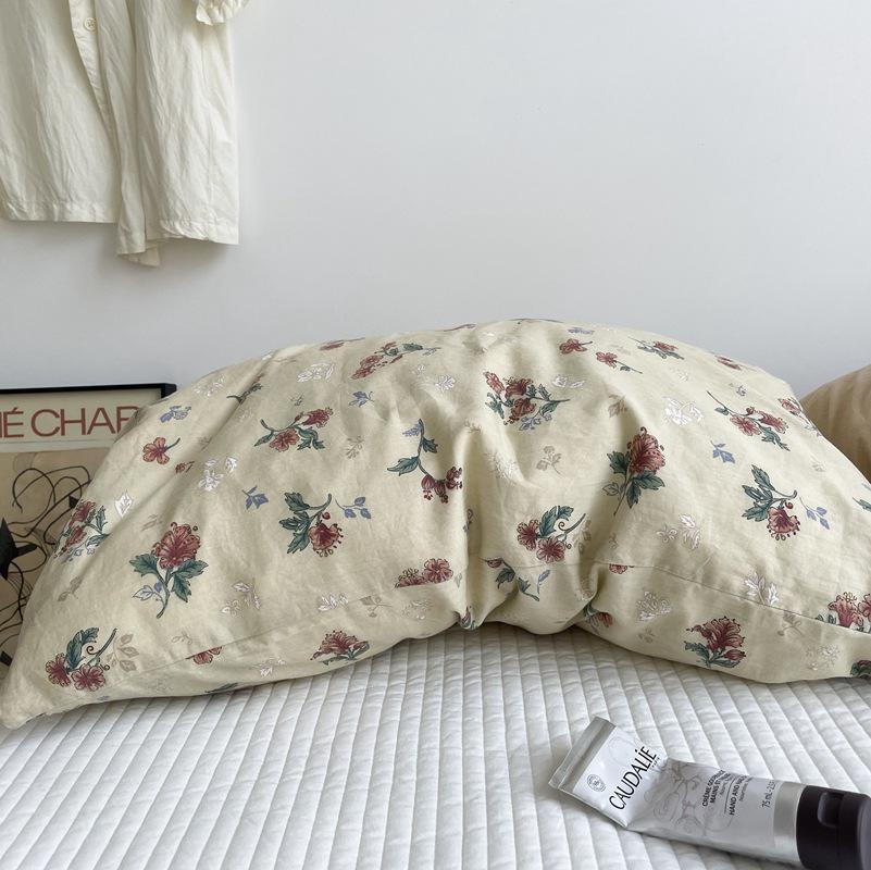 Korean Style 60s Cotton Floral Pillowcase 48x74cm - Single Piece