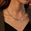 Collana di sicurezza di design di fascia alta Semplice collana a catena Nuova collana con ciondolo Femminile