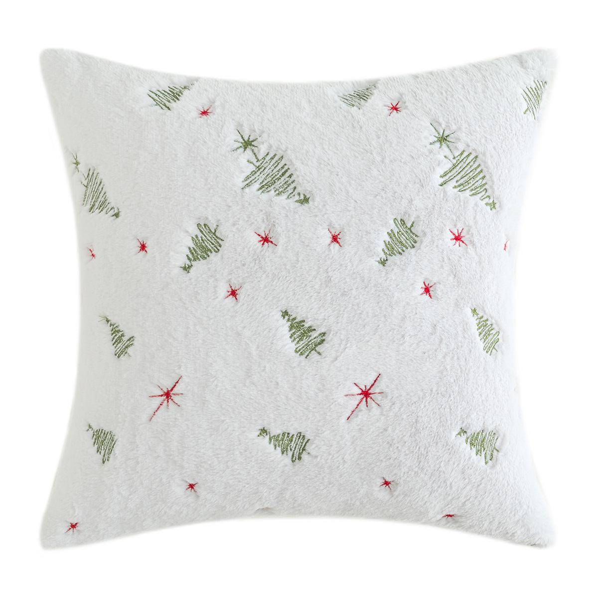 

Рождественская вышитая наволочка Плюшевая наволочка с вышивкой снежинок В стиле Инс Рождественские новогодние украшения 30 * 50Cm without core