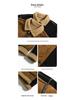 Men's Winter Suede Leather Jacket: Loose Fit, Turn-Down Collar, Fleece Lined, Thickened Leather Fur, Streetwear Outerwear.