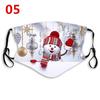 Unisex Fashion Christmas Snowman Printing Mask  Washable Face Mask