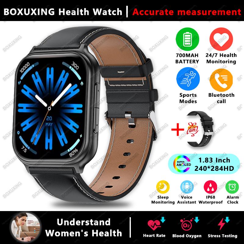 New Smart Watch Men 1.83'' AMOLED Screen 700MAH Outdoor Sports IP68 Waterproof Heart Rate GPS Grack Bluetooth Call Smartwatches