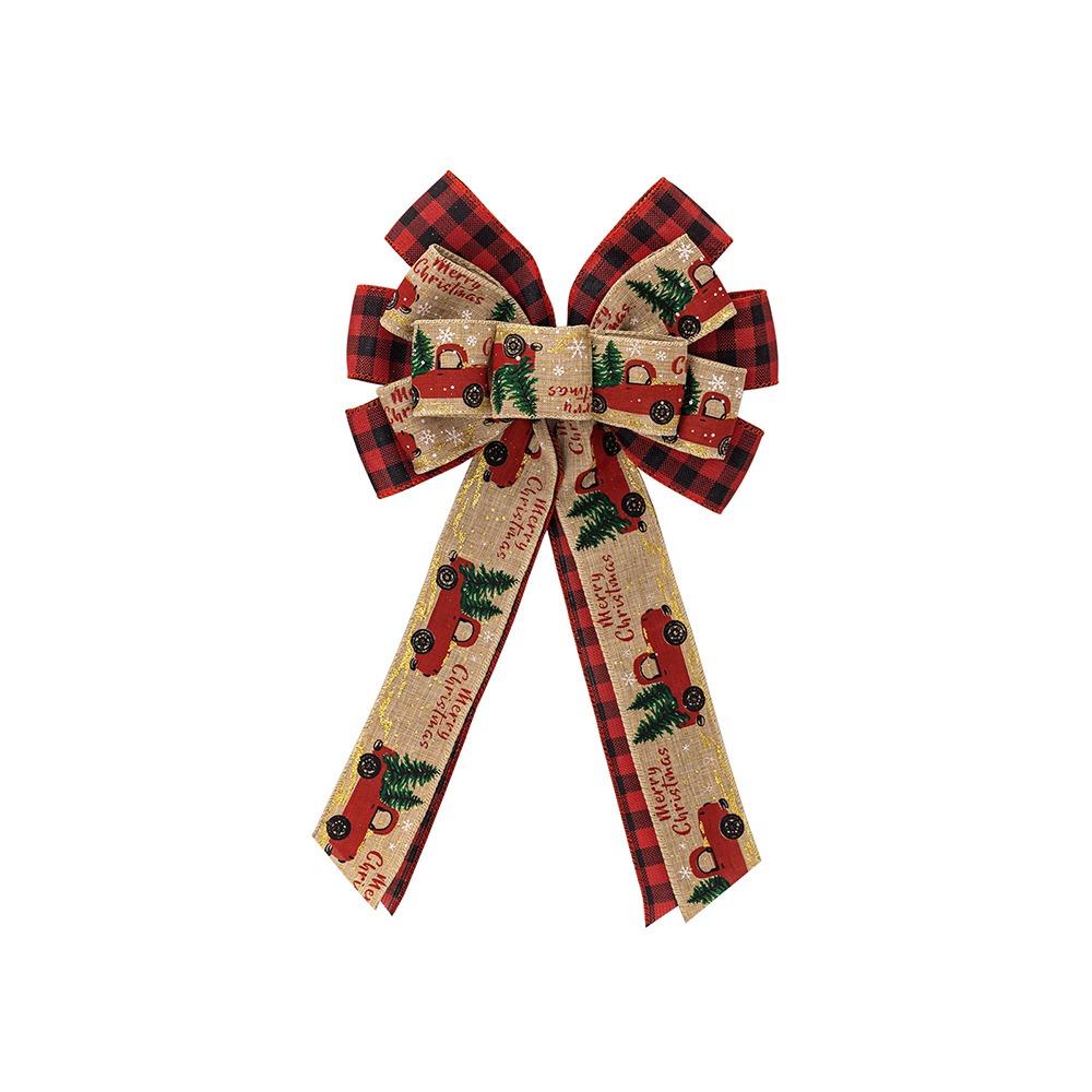 2pcs Elegant Ribbon Bowknot Decorations Rustic Christmas Wreaths Bow  Party Favors