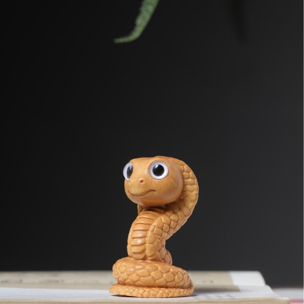 Miniatur Holz Tierkreiszeichen Schlange Figuren Niedliche Tier Schlüsselanhänger Anhänger Büro Schreibtisch Zuhause Dekor Geburtstag Geschenk Kinder Event Souvenir