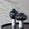 Vaso de Vidro Mármore Círculo Geométrico Estrela Flor Vaso Artesanato de Vidro Ornamentos Acessórios para Arranjo de Flores Decoração de Casa