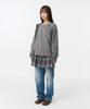 OHESHIO Button Detail Raglan Knit, Gray